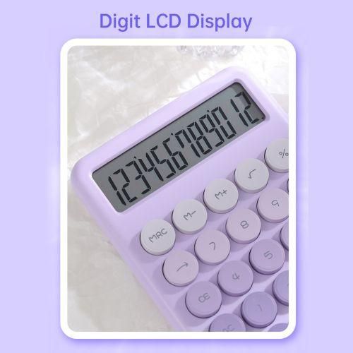 Desktop Calculator 12 Digit Large LCD Display Big Round