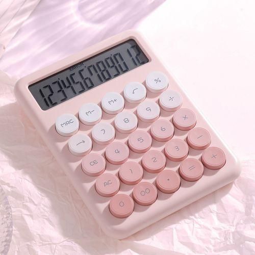 Desktop Calculator 12 Digit Large LCD Display Big Round