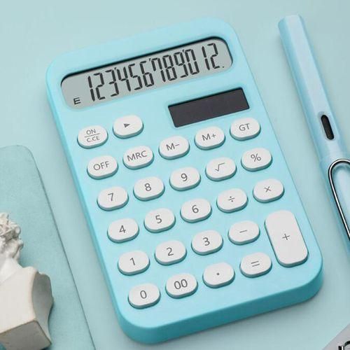 Standard Calculator  Easy To Press Anti Slip Blue