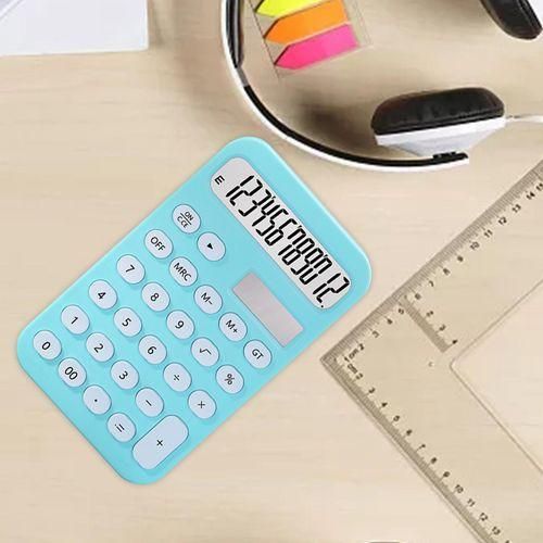 Standard Calculator  Easy To Press Anti Slip Blue