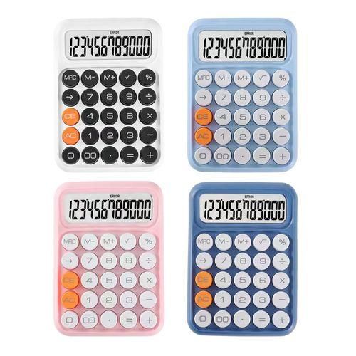 Calculator Large Display Lightweight Cute White