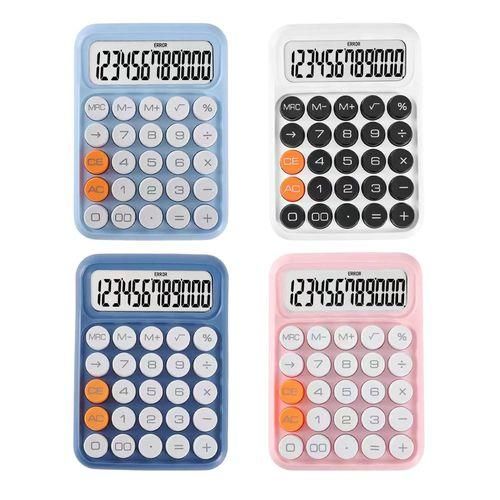 Calculator Large Display Lightweight Cute White