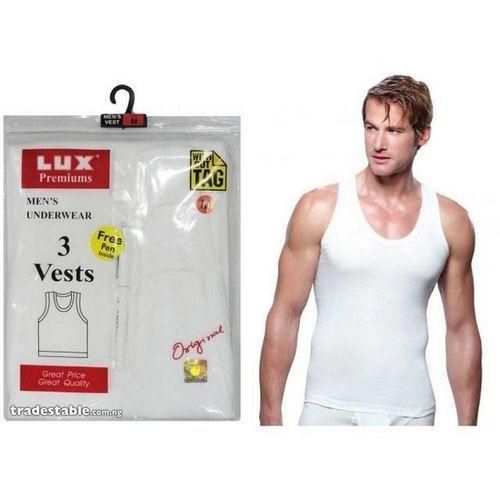 Vest - 3 pieces Pack of Lux Premium Cotton Vests - White