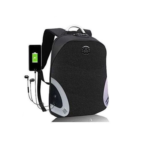 Anti-theft Laptop Bag - Black,Grey