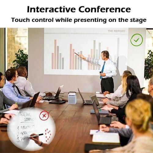 Y2 1920x1080P 100 ANSI Lumens Portable Home Theater LED HD Digital Projector, Battery Touch Control Version, Android 9.0, 2G16G, US Plug