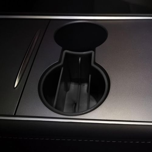 Jiuwan 1pc For Tesla Model 3 Y Car Center Console Water Cup Holder Storage Organizer Coin Box Card Slot Car Storage Accessories