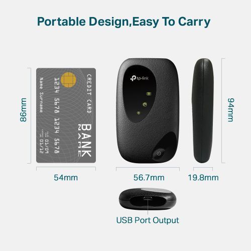 TP-Link M7200 4G LTE Open Network MiFi Router- Black