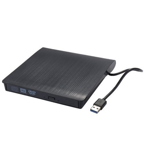 CD/DVD RW Superdrive USB 3.0 Portable Slim Rewriter Burner - Black
