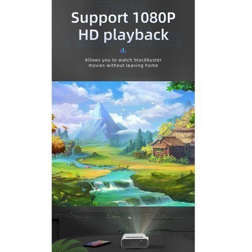 YG330 1920x1080P Portable Home Theater Mobile Phone Wireless Same Screen Mini LED HD Digital Projector, AU PlugWhite