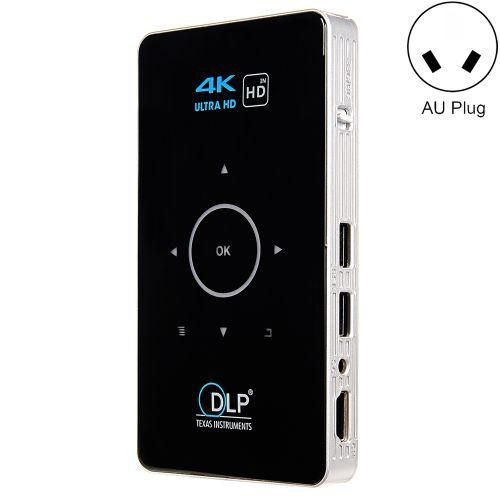 C6 2G16G Android Smart DLP HD Projector Mini Wireless Projector: AU Plug Black
