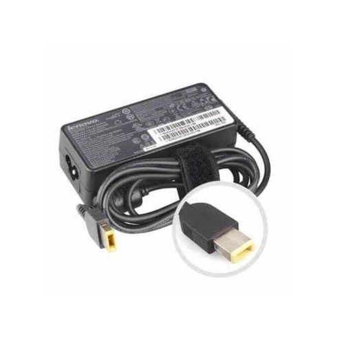 Lenovo USB Yellow Genuine Laptop Charger Slim Tip USB Yellow AC Adapter With Power Cable-Black
