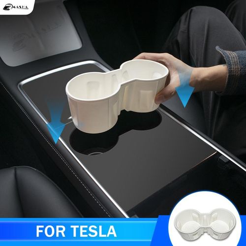 Water Cup Holder For Tesla Y 3 2021 2022 2023 Central Control Drinks Holder Rear Seat Water Cup Cover Car Interior Accessories