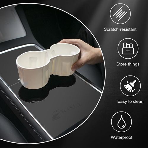 Water Cup Holder For Tesla Y 3 2021 2022 2023 Central Control Drinks Holder Rear Seat Water Cup Cover Car Interior Accessories