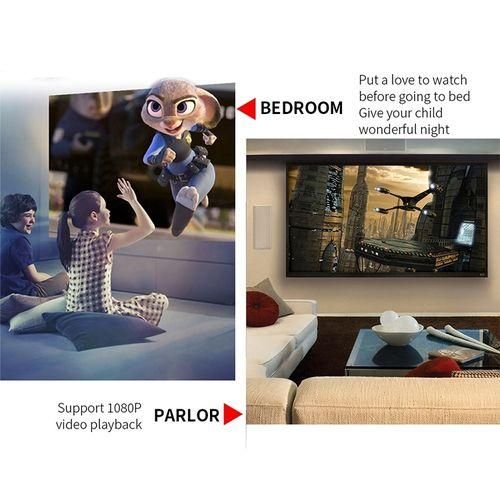 YG220 Same Screen Version Children Projector Mini LED Portable Home Speaker Projector, Plug Type:US Plug(Black)