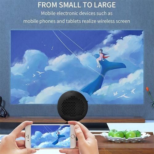 YG220 Same Screen Version Children Projector Mini LED Portable Home Speaker Projector, Plug Type:US Plug(Black)