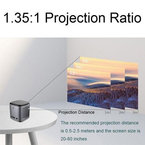 D048B 2.4G5G WiFi Mini Smart Touch Bluetooth Projector Portable HD Phone ProjectorAU Plug