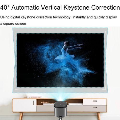 D048B 2.4G5G WiFi Mini Smart Touch Bluetooth Projector Portable HD Phone ProjectorAU Plug