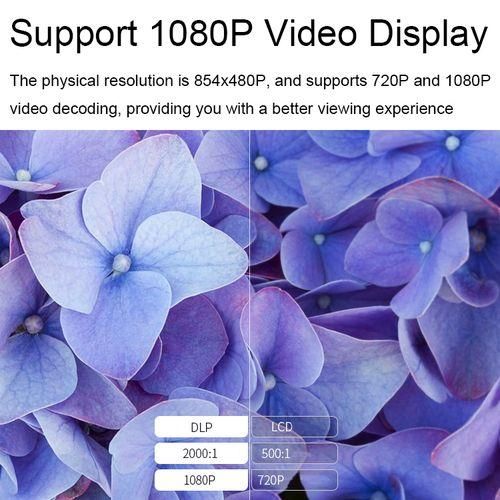 D048B 2.4G5G WiFi Mini Smart Touch Bluetooth Projector Portable HD Phone ProjectorAU Plug