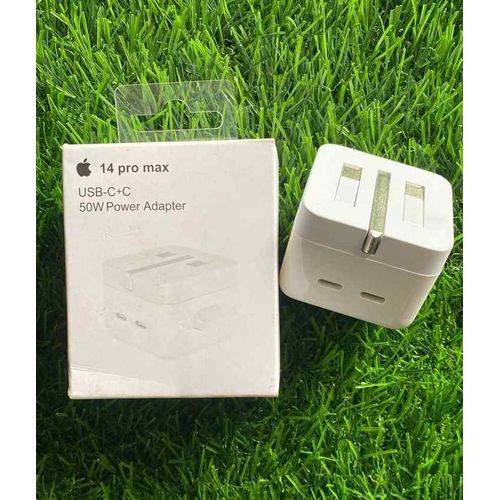 Apple  50W Twin USB-C Power Adapter And Cable, - White,