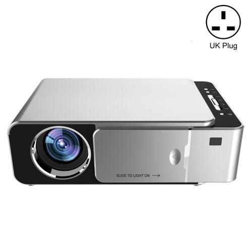 T6 2000ansi lumens 1080p LCD mini theater projector phone version UK plug (Silver)