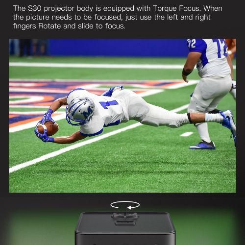 S30 Android System HD Portable WiFi Mobile Projector, Plug Type:EU PlugWhite