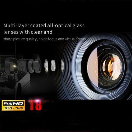 T8 1920x1080 Portable Home Theater Office Full HD Mini LED Projector With Remote Control, Same Screen Version