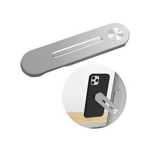 Magnetic Phone Holder for Laptop, Adjustable Phone Monitor - Silver