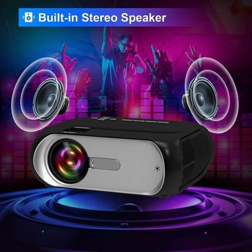 T7 1920x1080P 200 ANSI Portable Home Theater LED HD Digital Projector, Basic Version, EU PlugBlack