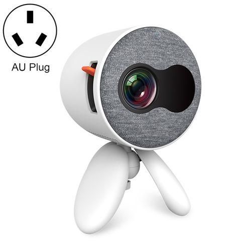YG220 Same Screen Version Children Projector Mini LED Portable Home Speaker Projector, Plug Type:AU PlugWhite