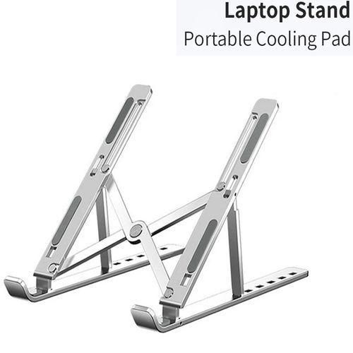 Foldable Aluminum Laptop Stand Desktop Laptop Holder Laptop Stand-SILVER