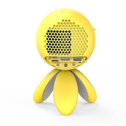 YG220 Same Screen Version Children Projector Mini LED Portable Home Speaker Projector, Plug Type:US PlugYellow