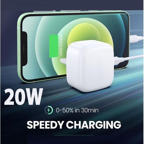 Apple  20W Type-C To Lightning Fast Power Adapter And Cable, -White