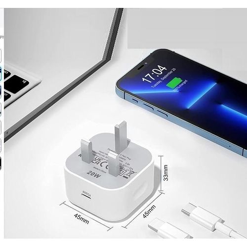Apple  20W Type-C To Lightning Fast Power Adapter And Cable, -White