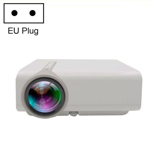 YG530 LED Small 1080P Wireless Screen Mirroring Projector, Power Plug:EU PlugWhite