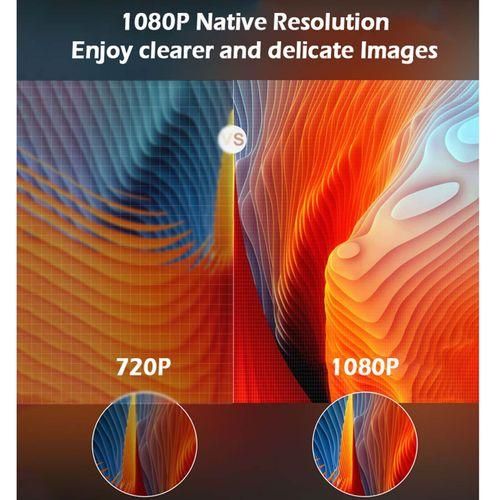 Y1 1920x1080P 100 ANSI Lumens Portable Home Theater LED HD Digital Projector With Battery, Android 6.0, 1G16G, EU Plug White