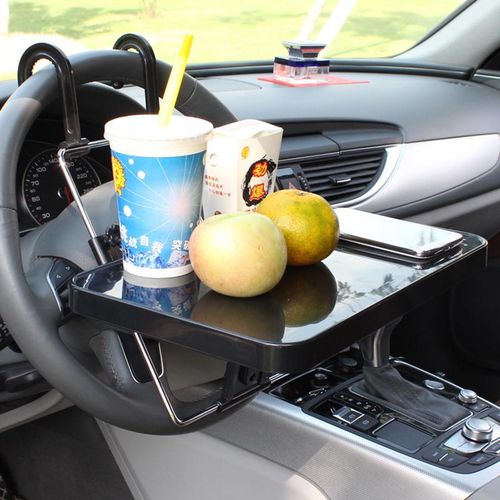 Steering Wheel Auto Drinks Holder Universal Foldable Car Table Lap Desk Computer Rack Shelf With Drawer Hook