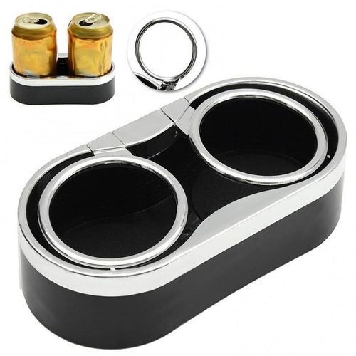 Double Hole Car Cup Holder Universal Drink Water Coffee Bottle Folding Holder Storage Box Ashtray Stand Car Styling