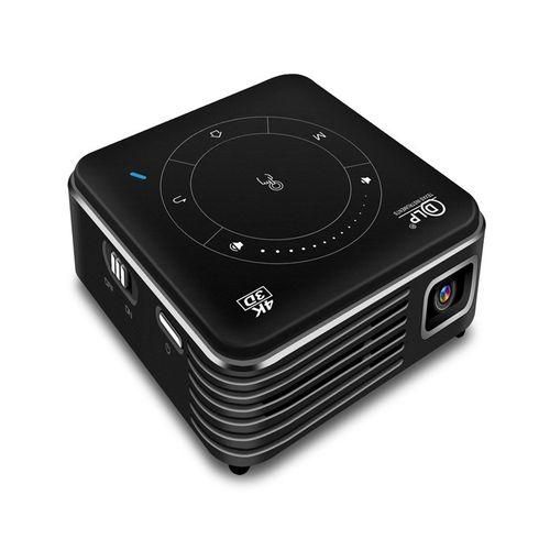 P11 4K HD DLP Mini 3D Projector 4G  32G Smart Micro Convenient Projector, Style:US PlugBlack