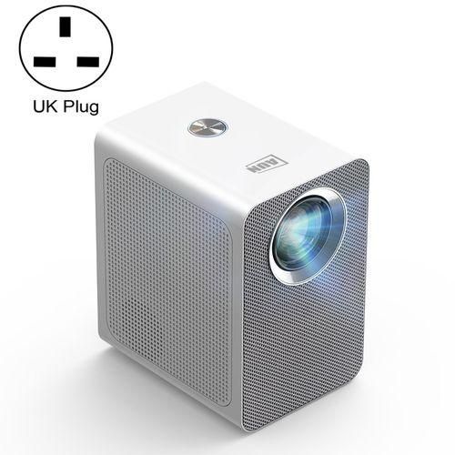 ET50 4 Inch 180 Lumens 1920x1080P Smart LED Mini Projector, Plug Type:UK PlugWhite