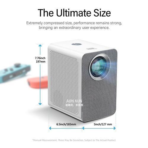 ET50 4 Inch 180 Lumens 1920x1080P Smart LED Mini Projector, Plug Type:UK PlugWhite