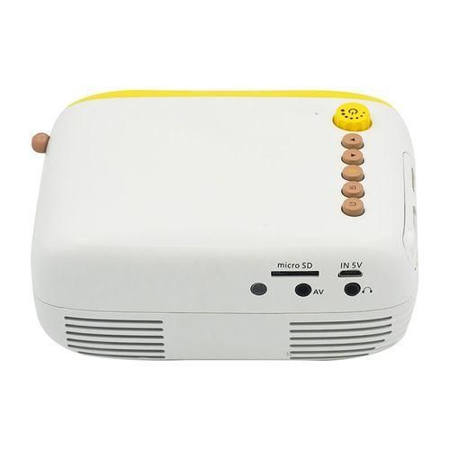 YG200 Portable LED Pocket Mini Projector AV SD HDMI Video Movie Game Home Theater Video ProjectorYellow And White