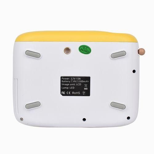 YG200 Portable LED Pocket Mini Projector AV SD HDMI Video Movie Game Home Theater Video ProjectorYellow And White