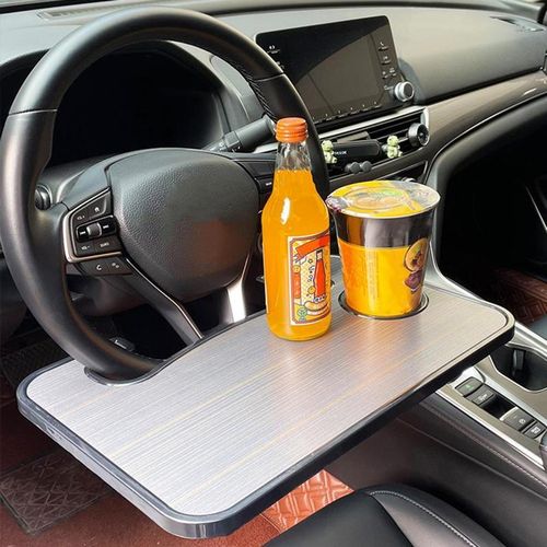 Steering Wheel Table Convenient Wear-Resistant Cup Slot Design Automobile Accessories Car Dining Tray Car Food Table