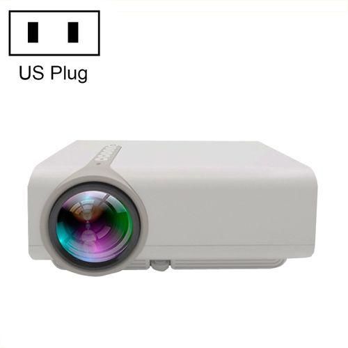 YG530 LED Small 1080P Wireless Screen Mirroring Projector, Power Plug:US PlugWhite