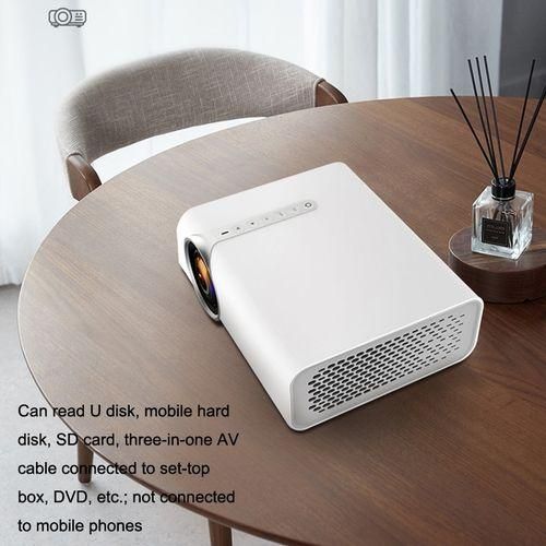 YG530 LED Small 1080P Wireless Screen Mirroring Projector, Power Plug:AU PlugWhite