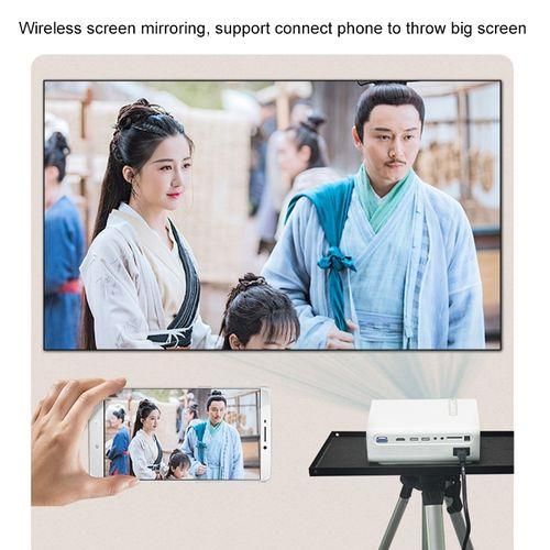 YG530 LED Small 1080P Wireless Screen Mirroring Projector, Power Plug:AU PlugWhite