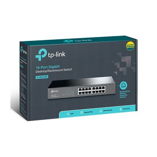 TP Link TL-SG1016D 16-Port Gigabit Desktop/Rackmount Switch - Black