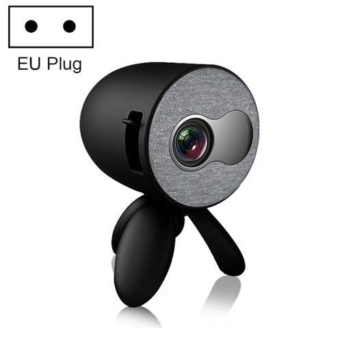 YG220 Same Screen Version Children Projector Mini LED Portable Home Speaker Projector, Plug Type:EU PlugBlack