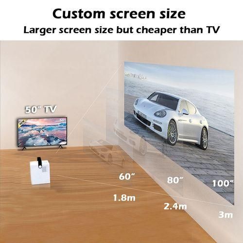 Y2 1920x1080P 100 ANSI Lumens Portable Home Theater LED HD Digital Projector, Touch Control Version, Android 9.0, 2G16G, AU Plug