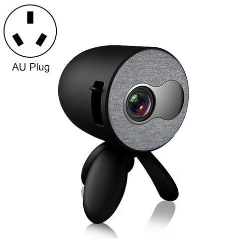 YG220 Same Screen Version Children Projector Mini LED Portable Home Speaker Projector, Plug Type:AU PlugBlack